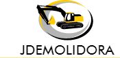 Imagem de logo com escavadeira e texto "JDemolidora".