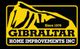 Yellow and black logo of Gibraltar Home Improvements Inc, with a mountain silhouette and "Since 1979".