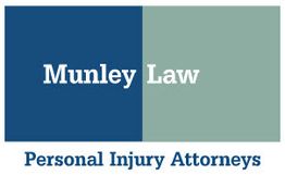 Munley Law logo with "Personal Injury Attorneys" text below in blue and green squares.