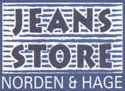 Blaues Logo mit weißer Schrift: "Jeans Store Norden & Hage".
