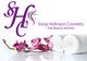 Logo von Sonja Hofmann Cosmetic mit Orchideen und Handtüchern, lila Schrift auf weißem Hintergrund.