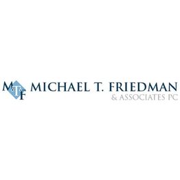 Logo of Michael T. Friedman & Associates PC with initials and scales of justice.