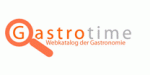 Logo mit Lupe und Schriftzug "Gastrotime: Webkatalog der Gastronomie".