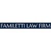 Logo of Familetti Law Firm with white text on a dark blue background.