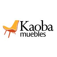 Logo de Kaoba Muebles con una silla naranja al lado izquierdo de la palabra "Kaoba".