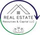 Real Estate Resources & Capital LLC logo with roof graphic and money bags illustration.