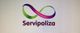 Logo con símbolo de infinito colorido y texto "Servipoliza" en fondo blanco.