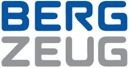 Textlogo: "BERG ZEU" in blauer und grauer Schrift.