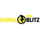 Logo mit gelbem "KANAL" und schwarzem "BLITZ", dazwischen ein Blitzsymbol und "24/7"-Text.