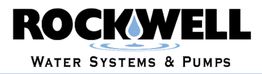 Rockwell logo with a water drop and ripple; text: "Water Systems & Pumps".