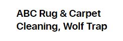 Text reading "ABC Rug & Carpet Cleaning, Wolf Trap" on a white background.