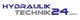 Logo mit blau-grauer Schrift: "Hydraulik Technik 24 GmbH".
