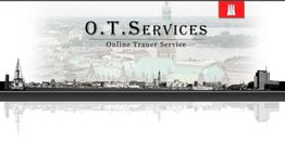 Bild mit Stadtansicht und der Aufschrift "O.T. Services - Online Trauer Service". Hamburg-Wappen oben rechts.