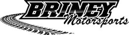 Text "Briney Motorsports" with a tire track swoosh on the left.