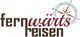 Logo mit Text "Fernwärts Reisen" und einer Kompassgrafik im Hintergrund.