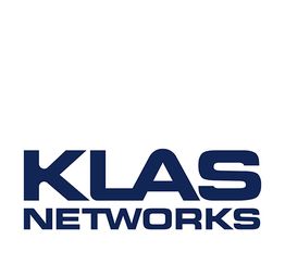 „Klas Networks“-Logo in blauer Schrift auf weißem Hintergrund.