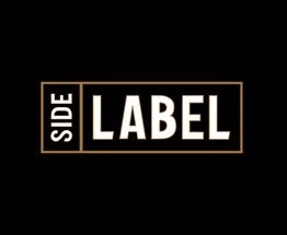 Black and gold label design with "SIDE" and "LABEL" in bold white text.