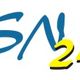Logo mit blauer Schrift "SN" und gelber Zahl "24" auf weißem Hintergrund.
