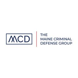 MCD logo with text: "The Maine Criminal Defense Group" in navy and red colors.