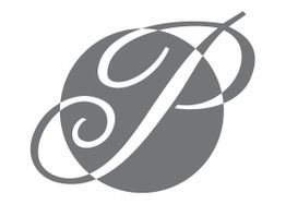 Graues, stilisiertes "P" auf kreisförmigem Hintergrund.