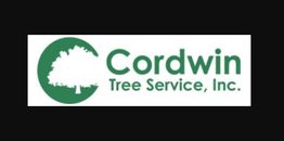 Logo for Cordwin Tree Service, Inc. with a green tree silhouette inside a circle.