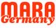 Roter Schriftzug "MARA Germany" auf weißem Hintergrund.
