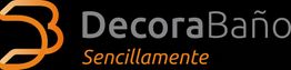 Logotipo de DecoraBaño con el lema "Sencillamente" sobre fondo negro.