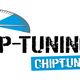 Logo mit Tachometer und Text: "MP-TUNING.DE" und "CHIPTUNING-BOX" in blauen und schwarzen Buchstaben.