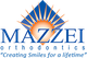 Logo with "MAZZEI" text, sunburst design, and blue-orange color scheme.