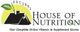 Logo of House of Nutrition with a green leaf and house. Founded in 1991.