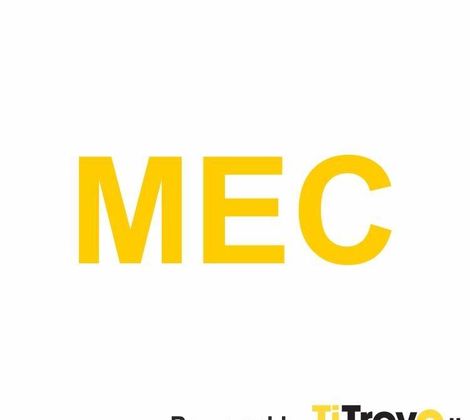 Testo "MEC" giallo su sfondo bianco. Logo "TiTrovo.it" in basso a destra.