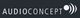 Logo mit dem Text "AUDIOCONCEPT" und einem stilisierten Lautsprechersymbol auf dunklem Hintergrund.