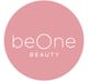 Rosa Kreis mit weißem Text: "beOne BEAUTY".