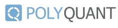 Logo von Polyquant mit blauem Quadrat und stilisiertem „Q“.