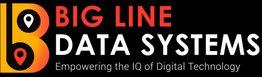Logo of Big Line Data Systems with the text "Empowering the IQ of Digital Technology."
