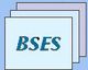 Blaues Logo mit der Aufschrift "BSES" auf drei übereinanderliegenden Rechtecken.
