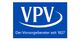 Blaues Logo mit weißer Schrift "VPV" und Text "Der Vorsorgeberater seit 1827".