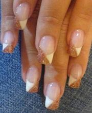French mit Glitzer gold