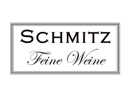 Schriftzug "Schmitz Feine Weine" in einer eleganten, gerahmten Darstellung.