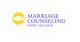 Logo for Marriage Counseling Fort Collins with a yellow stylized ring shape.