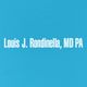 Text on blue background: "Louis J. Rondinella, MD PA".
