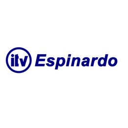 Logo de ITV Espinardo con letras azules sobre fondo blanco.