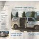 Flyer displaying Richardson Carpet Cleaning services and contact information with a service van.