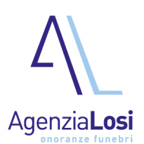 Logo di Agenzia Losi, onoranze funebri, con le lettere "AL" stilizzate.