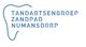 Logo van Tandartsgroep Zandpad Numansdorp, met tekst vormgegeven als tand.
