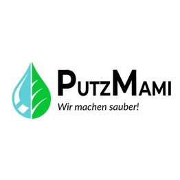 Tropfen mit Blatt, Text: PutzMami - Wir machen sauber!