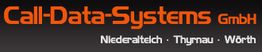 Logo von Call-Data-Systems GmbH mit den Orten: Niederalteich, Thyrnau, Wörth.