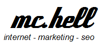 Logo mit dem Text "mc.hell" und dem Untertitel "internet - marketing - seo".