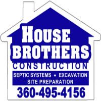 House Brothers Construction logo: Septic Systems, Excavation, Site Preparation, 360-495-4156.