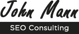 "Logo with script text 'John Mann' and block text 'SEO Consulting'."